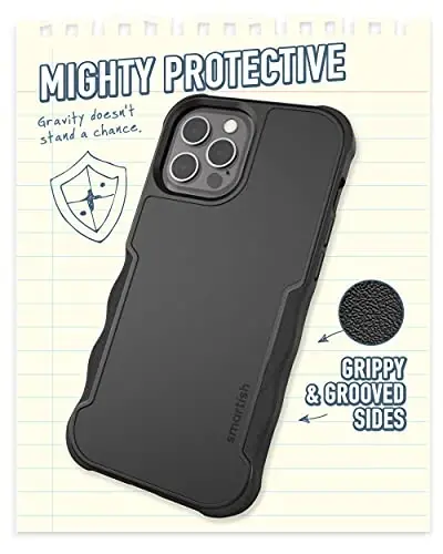 Smartish iPhone 12 Pro Max Case MagSafe, Gripzilla, Heavy Duty Grip, Black | Magnetic, Rugged, Protective Military Grade Armor, Drop-Tested from 6 Feet, Shockproof, Silicone Interior, Impact Absorbing - 3