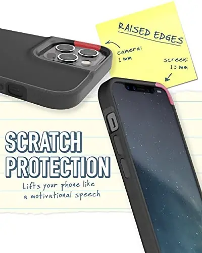 Smartish iPhone 12 Pro Max Slim Case - Gripmunk [Lightweight + Protective] Thin Cover (Silk) - Black Tie Affair (Pack of 2) - 4