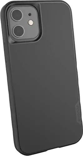 Smartish iPhone 12/12 Pro MagSafe Case, Gripmunk, Slim Grip Case, Black | Thin, Grippy & Protective, Magnetic with Microfiber-Lined Interior, Drop-Tested from 6 Feet, Raised Edges for Screen & Camera - 1