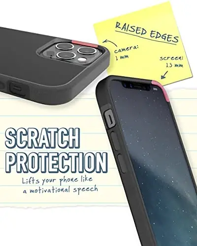 Smartish iPhone 12/12 Pro MagSafe Case, Gripmunk, Slim Grip Case, Black | Thin, Grippy & Protective, Magnetic with Microfiber-Lined Interior, Drop-Tested from 6 Feet, Raised Edges for Screen & Camera - 4