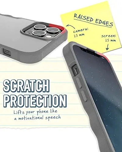 Smartish iPhone 13 Pro MaxProtective Magnetic Case - Gripzilla Compatible with MagSafe [Rugged + Tough] Heavy Duty Grip Cover w/Drop Tested Protection for Apple iPhone 13 Pro Max- Gray Area - 4