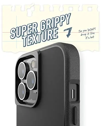 Smartish® iPhone 13 Pro Max Slim Case - Gripmunk - [Lightweight + Protective] Thin Grip Cover - Black Tie Affair - 3