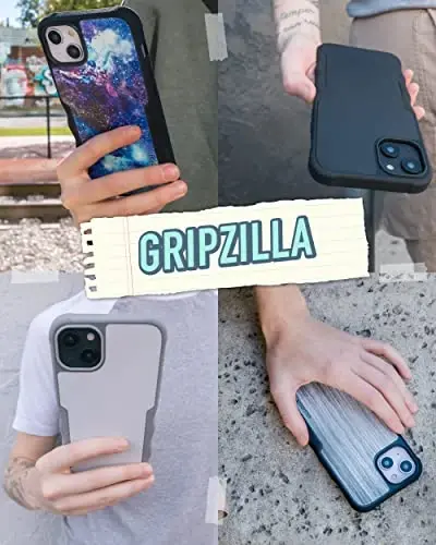 Smartish® iPhone 14 Plus Himoya Magnit G‘ilofi - MagSafe bilan mos keluvchi Gripzilla [Mustahkam + Bardoshli] Apple iPhone 14 Plus uchun tushish sinovidan o‘tgan himoyaga ega o‘ta yupqa tutqichli g‘ilof - Black Tie Affair 