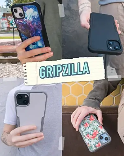 Smartish® iPhone 14 Plus Koruyucu Manyetik Kılıf - MagSafe Uyumlu Gripzilla [Sağlam + Dayanıklı] Apple iPhone 14 Plus için Düşme Testi Onaylı Korumalı Ağır Hizmet Tipi Kavramalı İnce Kılıf - Gri Alan 