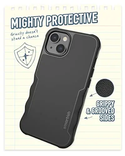 Smartish iPhone 14 Plus Protective Magnetic Case - Gripzilla Compatible with MagSafe [Rugged + Tough] Heavy Duty Grip Cover w/Drop Tested Protection for Apple iPhone 14 Plus - Secret Menu - 2