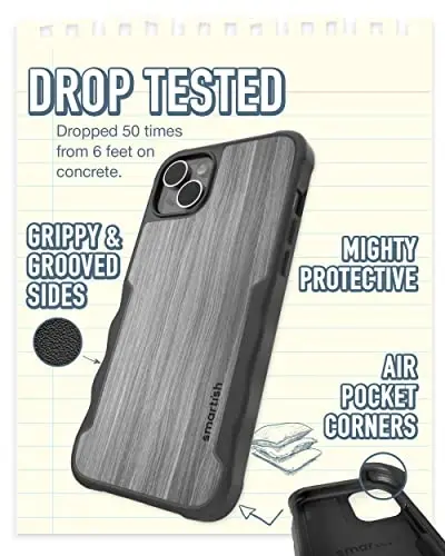 Smartish iPhone 14 Plus Protective Magnetic Case - Gripzilla Compatible with MagSafe [Rugged + Tough] Heavy Duty Grip Slim Cover w/Drop Tested Protection for Apple iPhone 14 Plus - Graspin' Aspen - 2