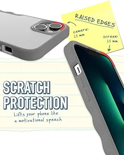 Smartish® iPhone 14 Plus Protective Magnetic Case - Gripzilla Compatible with MagSafe [Rugged + Tough] Heavy Duty Grip Slim Cover w/Drop Tested Protection for Apple iPhone 14 Plus - Gray Area - 3