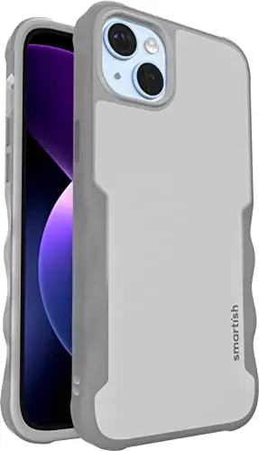 Smartish® iPhone 14 Plus Protective Magnetic Case - Gripzilla Compatible with MagSafe [Rugged + Tough] Heavy Duty Grip Slim Cover w/Drop Tested Protection for Apple iPhone 14 Plus - Gray Area - 1