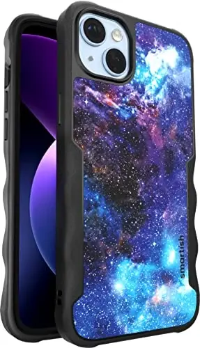 Smartish iPhone 14 Plus Protective Magnetic Case - Gripzilla Compatible with MagSafe [Rugged + Tough] Heavy Duty Grip Slim Cover w/Drop Tested Protection for Apple iPhone 14 Plus - Spaced Out 