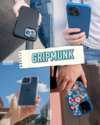 Smartish® iPhone 14 Pro Max İnce Kılıf - MagSafe Uyumlu Gripmunk [Hafif + Koruyucu] Mikrofiber Astarlı İnce Tutuş Kapağı - Flörtöz Çiçekler 