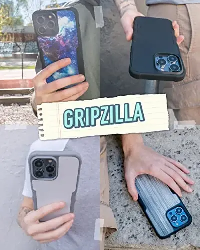 Smartish iPhone 14 Pro Max Koruyucu Manyetik Kılıf - MagSafe Uyumlu Gripzilla [Sağlam + Dayanıklı] Apple iPhone 14 Pro Max için Düşme Testi Korumalı Ağır Hizmet Tipi Kavrama Kılıfı - Spaced Out 