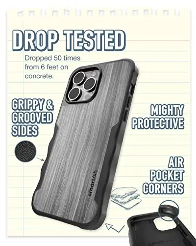 Smartish iPhone 14 Pro Max Protective Magnetic Case - Gripzilla Compatible with MagSafe [Rugged + Tough] Heavy Duty Grip Cover w/Drop Tested Protection for Apple iPhone 14 Pro Max - Graspin' Aspen - 2