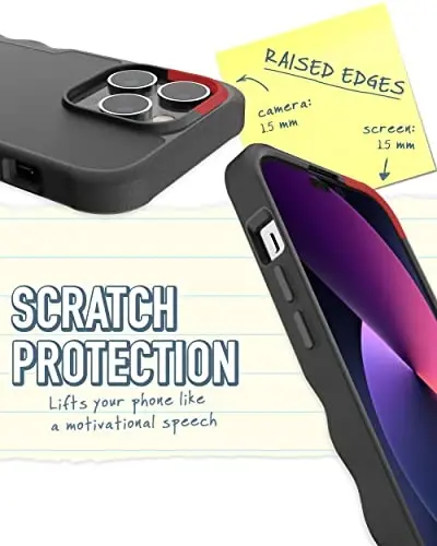 Smartish® iPhone 14 Pro Protective Magnetic Case - Gripzilla Compatible with MagSafe [Rugged + Tough] Heavy Duty Grip Slim Cover w/Drop Tested Protection for Apple iPhone 14 Pro - Black Tie Affair - 3