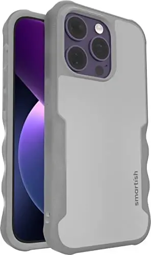 Smartish® iPhone 14 Pro Protective Magnetic Case - Gripzilla Compatible with MagSafe [Rugged + Tough] Heavy Duty Grip Slim Cover w/Drop Tested Protection for Apple iPhone 14 Pro - Gray Area - SMARTISH