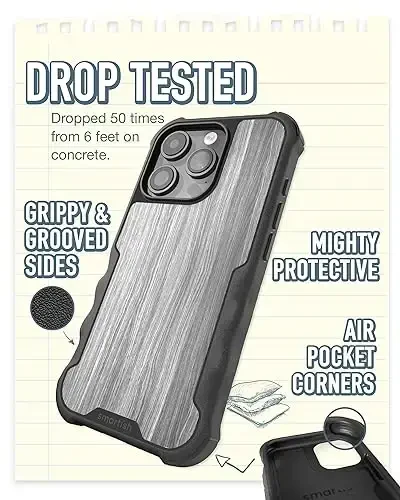 Smartish® iPhone 15 Himoya Magnitli G'ilof - Gripzilla MagSafe bilan mos keladi [Mustahkam + Kuchli] Og'ir Vazifali Tutqichli Yengil Qoplama Apple iPhone 15 uchun Tushishga Chidamli Himoya bilan - Graspin' Aspen - 2