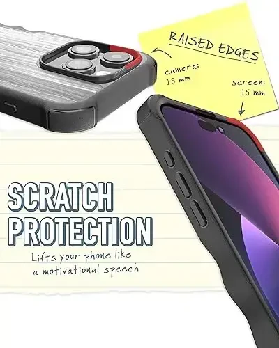 Smartish® iPhone 15 Himoya Magnitli G'ilof - Gripzilla MagSafe bilan mos keladi [Mustahkam + Kuchli] Og'ir Vazifali Tutqichli Yengil Qoplama Apple iPhone 15 uchun Tushishga Chidamli Himoya bilan - Graspin' Aspen - 4