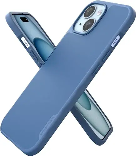Smartish® iPhone 15 Магнитный чехол - Gripmunk, совместимый с MagSafe [Легкий и защитный] Тонкий/тонкий чехол с микрофибровой подкладкой для Apple iPhone 15 - Blues on the Green 