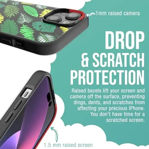 Smartish iPhone 15 MagSafe Case, Gripmunk, Slim Magnetic Grip Case, Leaf | Thin, Protective, Grippy Texture with Microfiber-Lined Interior, Drop-Tested from 6 Feet, Raised Edges for Screen & Camera - 4