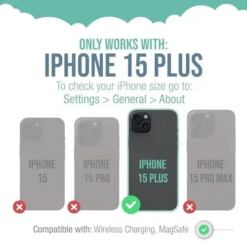 Smartish® iPhone 15 Plus himoya magnitli g'ilofi - Gripzilla MagSafe bilan mos keladi [Mustahkam + Qattiq] Og'ir vaznli ushlagichli zirhli qopqoq, Apple iPhone 15 Plus uchun tushish sinovidan o'tgan himoya - Graspin' Aspen - 9