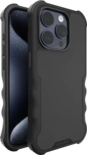 Smartish® iPhone 15 Pro himoya magnitli g‘ilofi - Gripzilla bilan mos MagSafe bilan mos [Mustahkam + Chidamli] Og‘ir vaznli tutqichli zirhli qopqoq Apple iPhone 15 Pro uchun tushish sinovidan o‘tgan himoya bilan - Black Tie Affair - 5