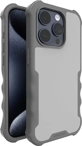 Smartish® iPhone 15 Pro Protective Magnetic Case - Gripzilla Compatible with MagSafe [Rugged + Tough] Heavy Duty Grip Armored Cover w/Drop Tested Protection for Apple iPhone 15 Pro - Gray Area - SMARTISH