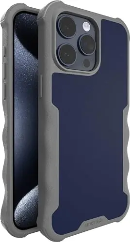 Smartish® iPhone 15 Pro Max himoya magnitli g'ilofi - Gripzilla bilan mos keladi, MagSafe bilan mos [Bardoshli og'ir yuk ko'taruvchi zirh qopqog'i] Apple iPhone 15 Pro Max uchun tushish sinovidan o'tgan himoya - Blueberry Bandit 