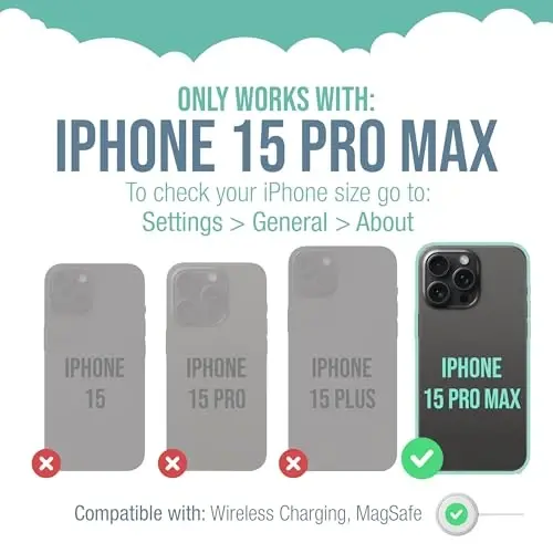 Smartish® iPhone 15 Pro Max himoya magnitli g'ilofi - Gripzilla MagSafe bilan mos keladi [Mustahkam og'ir yuk ko'taruvchi ingichka tutqichli zirhli qopqoq] Apple iPhone 15 Pro Max uchun tushishga sinovdan o'tgan himoya - Graspin' Aspen 