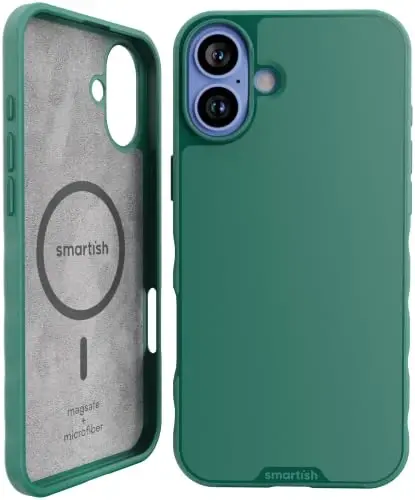 Smartish® iPhone 16 Plus Magnetic Case - Gripmunk Compatible with MagSafe [Lightweight + Protective] Slim & Thin Grip Cover with Microfiber Lining for Apple iPhone 16 Plus - So Jaded 