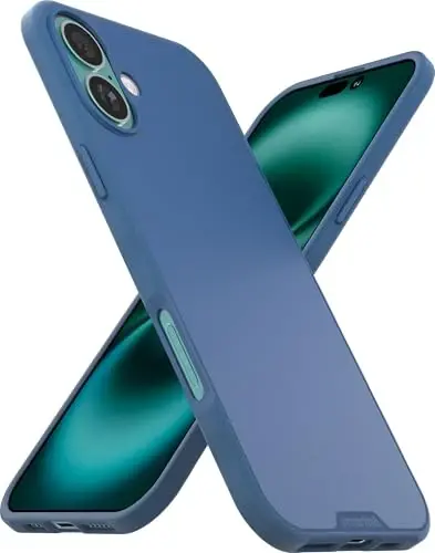 Smartish® iPhone 16 Plus magnitli g'ilofi - MagSafe bilan mos keluvchi Gripmunk [Yengil + Himoya] Apple iPhone 16 Plus uchun Microfiber astarli ingichka va yupqa g'ilof - Blues on The Green 