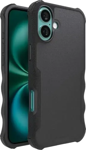 Smartish® iPhone 16 Plus Protective Magnetic Case - Gripzilla Compatible with MagSafe [Rugged + Tough] Heavy Duty Armor Slim Cover w/Drop Tested Protection for Apple iPhone 16 Plus - Black Tie Affair - SMARTISH