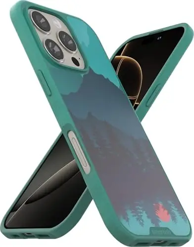 Smartish® iPhone 16 Pro Magnetic Case - Gripmunk MagSafe bilan mos [Yengil + Himoya] Apple iPhone 16 Pro uchun Microfiber Lining bilan ingichka va nozik qopqoq - Moving Mountains 