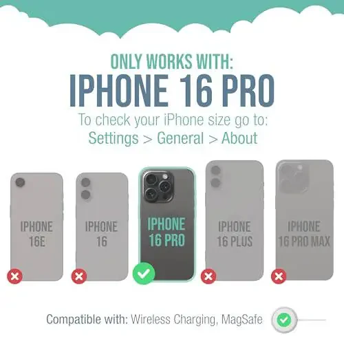 Smartish® iPhone 16 Pro Магнит ховли - Gripmunk MagSafe билан мослашади [Енгил + Ҳимоя қилувчи] Ип ва нозик ҳовли қоплама Apple iPhone 16 Pro учун микрофибра астарли - Black Tie Affair - 6