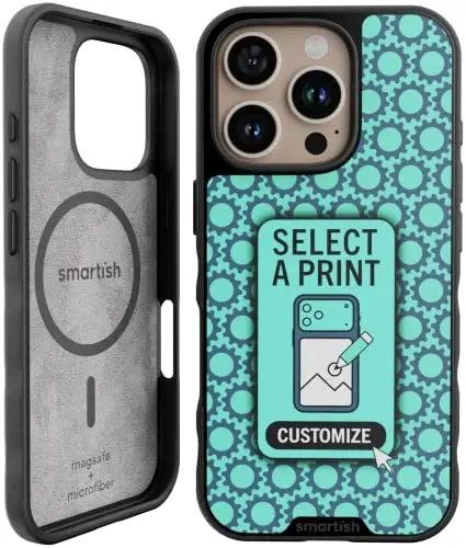 Smartish® iPhone 16 Pro magnitli gʻilofi - MagSafe bilan mos Gripmunk [Yengil + Himoya] Yassi va ingichka tutqichli qoplama, Apple iPhone 16 Pro uchun mikrofiber astarli - Maxsus nashrlar 