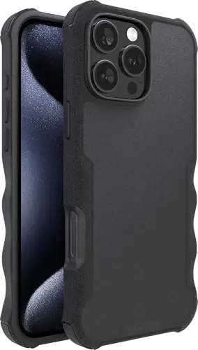 Smartish® iPhone 16 Pro Max Koruyucu Manyetik Kılıf - Gripzilla, MagSafe ile Uyumlu [Sağlam + Dayanıklı] Ağır Hizmet Tipi Zırh Kılıf, Apple iPhone 16 Pro Max için Düşme Testli Koruma - Black Tie Affair 