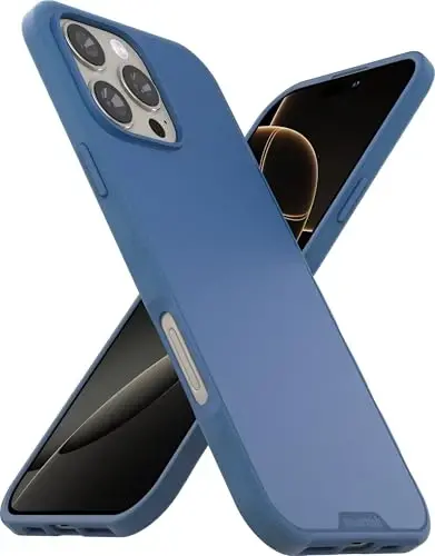 Smartish® iPhone 16 Pro Max magnitli g‘ilofi - MagSafe bilan mos keluvchi Gripmunk [Yengil + Himoya] Apple iPhone 16 Pro Max uchun mikrofiber astarli ingichka va yupqa tutqich qopqog‘i - Blues on The Green 