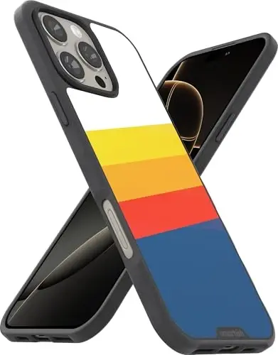 Smartish® iPhone 16 Pro Max magnitli g'ilofi - MagSafe bilan mos keluvchi Gripmunk [Yengil + Himoya] Apple iPhone 16 Pro Max uchun mikrofiber astarli ingichka va yupqa tutqichli qopqoq - Striped Up 