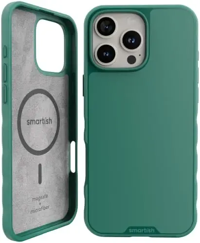 Smartish® iPhone 16 Pro Max Magnetic Case - Gripmunk Compatible with MagSafe [Lightweight + Protective] Slim & Thin Grip Cover with Microfiber Lining for Apple iPhone 16 Pro Max - So Jaded 