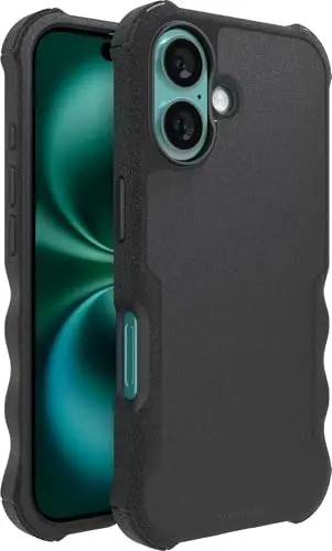 Smartish® iPhone 16 Protective Magnetic Case - Gripzilla Compatible with MagSafe [Rugged + Tough] Heavy Duty Grip Armored Slim Cover w/Drop Tested Protection for Apple iPhone 16 - Black Tie Affair 