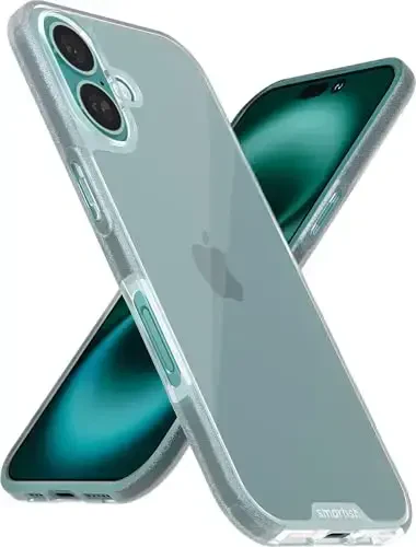 Smartish® iPhone 16 Clear Case - Gripmunk [Lightweight + Protective] Slim Drop Tested Ultra Thin Grip Cover for Apple iPhone 16 - Clearly Clear - SMARTISH