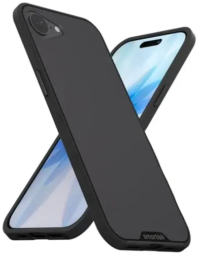 Smartish® iPhone 16e MagSafe Case - Gripmunk Magnetic Slim Case [Lightweight + Protective] Thin Grip Cover with Microfiber Lining for Apple iPhone 16e 2025 - Black Tie Affair - 1