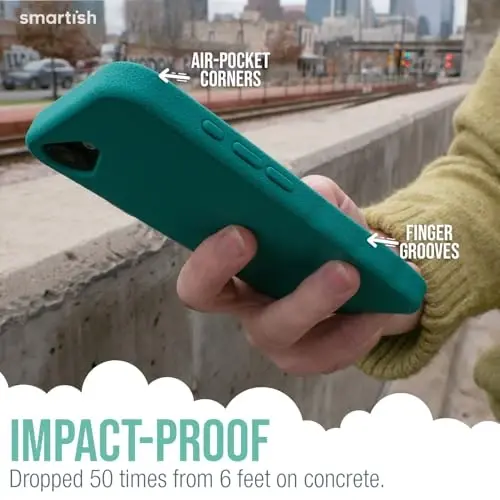 Smartish® iPhone 16e MagSafe Case - Gripmunk Magnetic Slim Case [Lightweight + Protective] Thin Grip Cover with Microfiber Lining for Apple iPhone 16e 2025 - Moving Mountains - 3