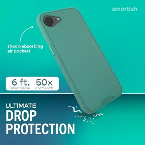 Smartish® iPhone 16e MagSafe Case - Gripmunk Magnetic Slim Case [Lightweight + Protective] Thin Grip Cover with Microfiber Lining for Apple iPhone 16e 2025 - So Jaded - 2