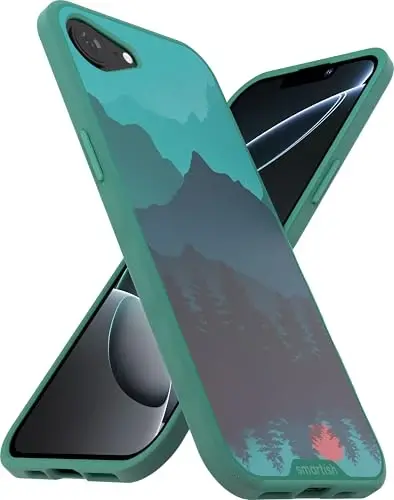 Smartish® iPhone 16e MagSafe Case - Gripmunk Magnetic Slim Case [Lightweight + Protective] Thin Grip Cover with Microfiber Lining for Apple iPhone 16e 2025 - Moving Mountains 