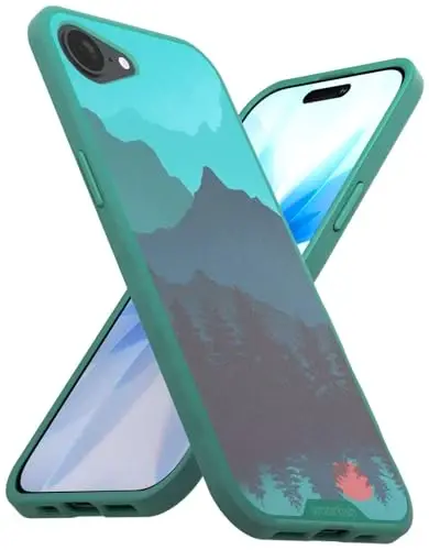 Smartish® iPhone 17e/16e MagSafe Case - Gripmunk Magnetic Slim Case [Lightweight + Protective] Drop Tested Thin Grip Cover with Microfiber Lining for Apple iPhone 17e/16e - Moving Mountains 