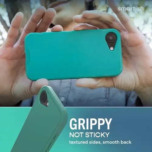 Smartish® iPhone 16e MagSafe Case - Gripmunk Magnetic Slim Case [Lightweight + Protective] Thin Grip Cover with Microfiber Lining for Apple iPhone 16e 2025 - So Jaded - 4