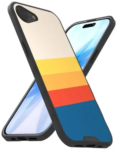 Smartish® iPhone 16e MagSafe Case - Gripmunk Magnetic Slim Case [Lightweight + Protective] Thin Grip Cover with Microfiber Lining for Apple iPhone 16e 2025 - Striped Up - 1