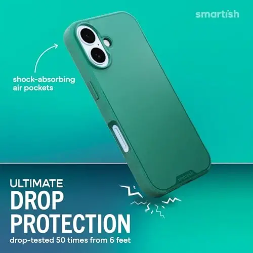 Smartish® iPhone 17 MagSafe Case - Gripmunk Magnetic Slim Case [Lightweight + Protective] Thin Grip Cover with Microfiber Lining for Apple iPhone 17 - So Jaded - 2