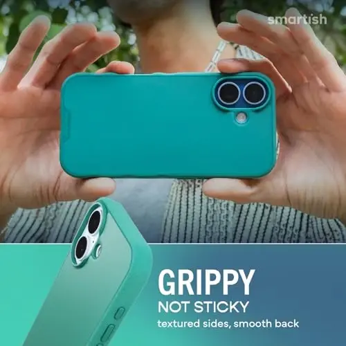 Smartish® iPhone 17 MagSafe Case - Gripmunk Magnetic Slim Case [Lightweight + Protective] Thin Grip Cover with Microfiber Lining for Apple iPhone 17 - So Jaded - 4