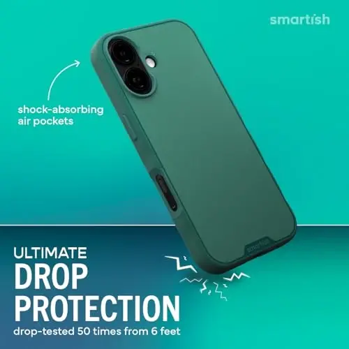 Smartish® iPhone 17 MagSafe Case - Gripmunk Magnetic Slim Case [Lightweight + Protective] Thin Grip Cover with Microfiber Lining for Apple iPhone 17 - So Jaded - SMARTISH