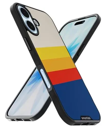 Smartish® iPhone 17 MagSafe Case - Gripmunk Magnetic Slim Case [Lightweight + Protective] Thin Grip Cover with Microfiber Lining for Apple iPhone 17 - Striped Up - 1